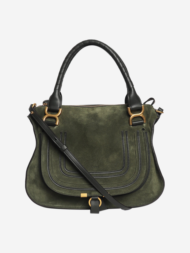 Green suede Marcie bag