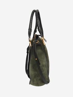 Green suede Marcie bag