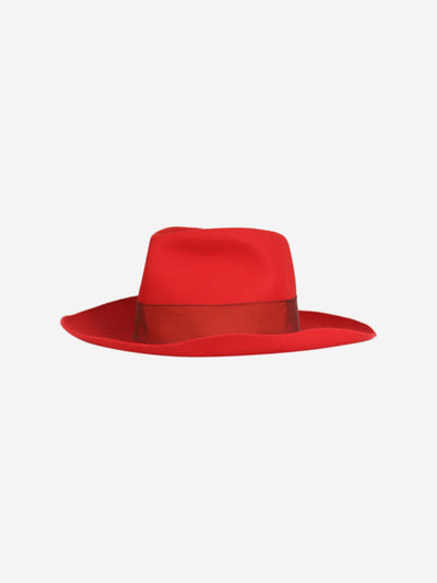 Red felt Fedora - size EU 58 Hats Borsalino 