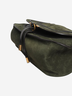 Green suede Marcie bag