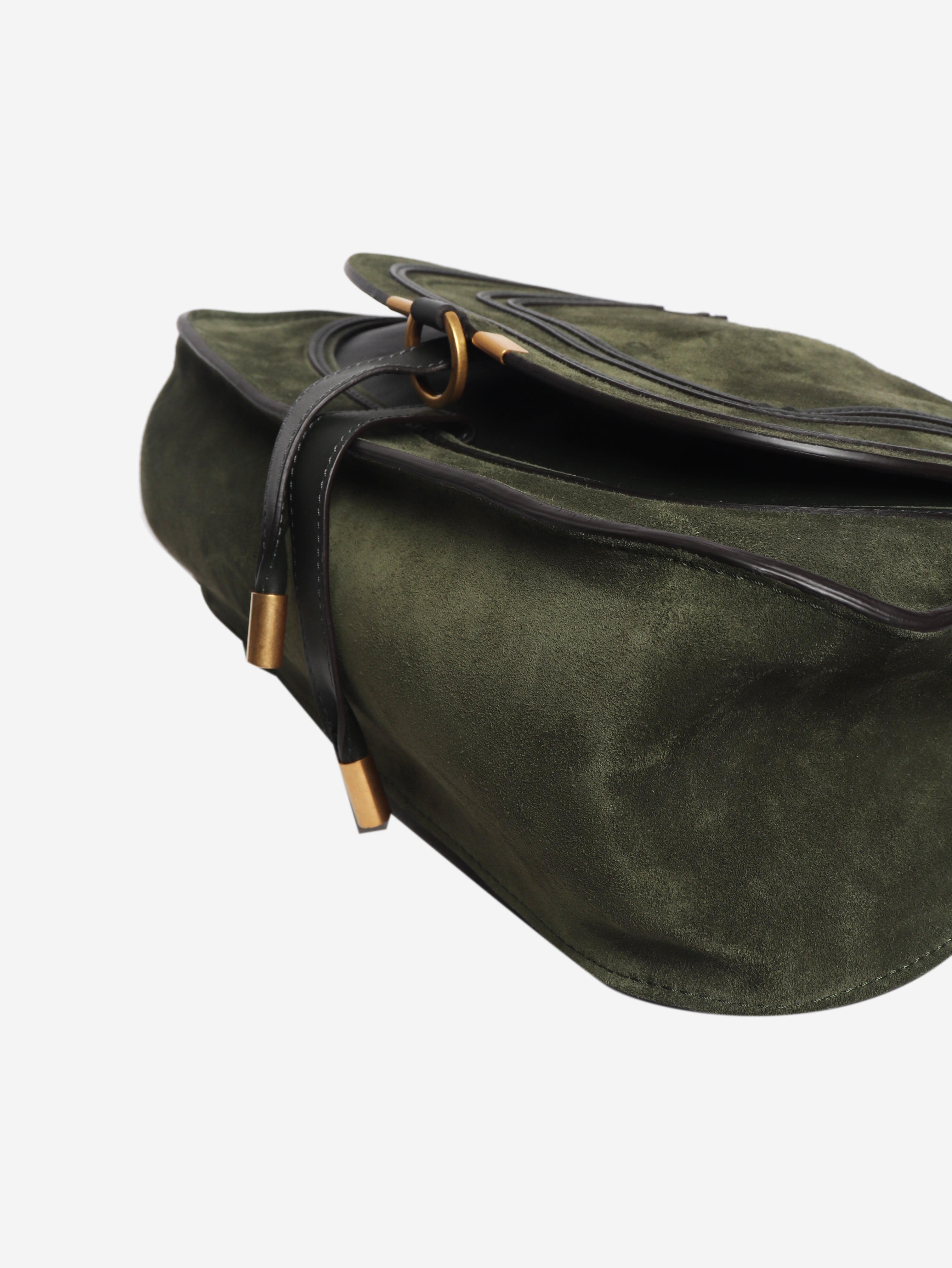 Green suede Marcie bag