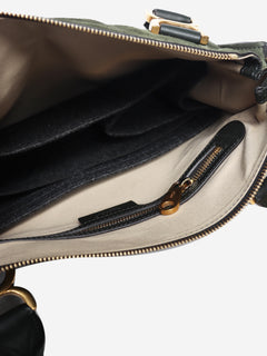 Green suede Marcie bag