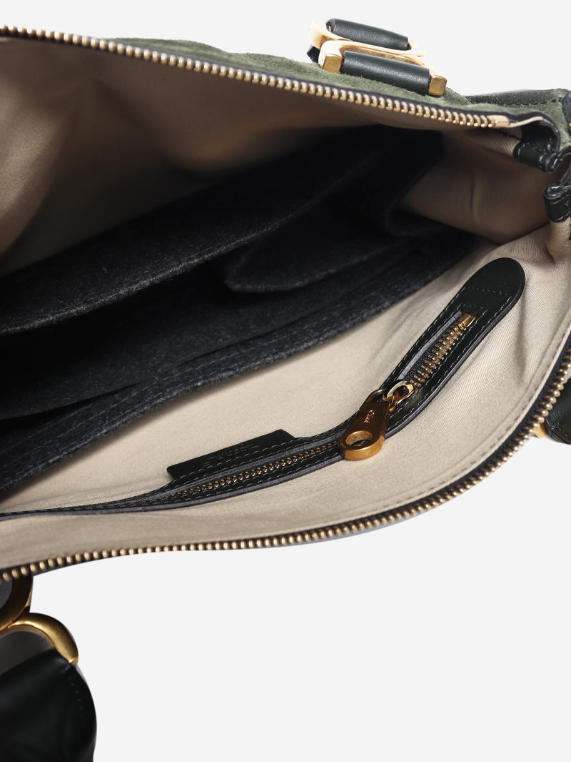 Green suede Marcie bag