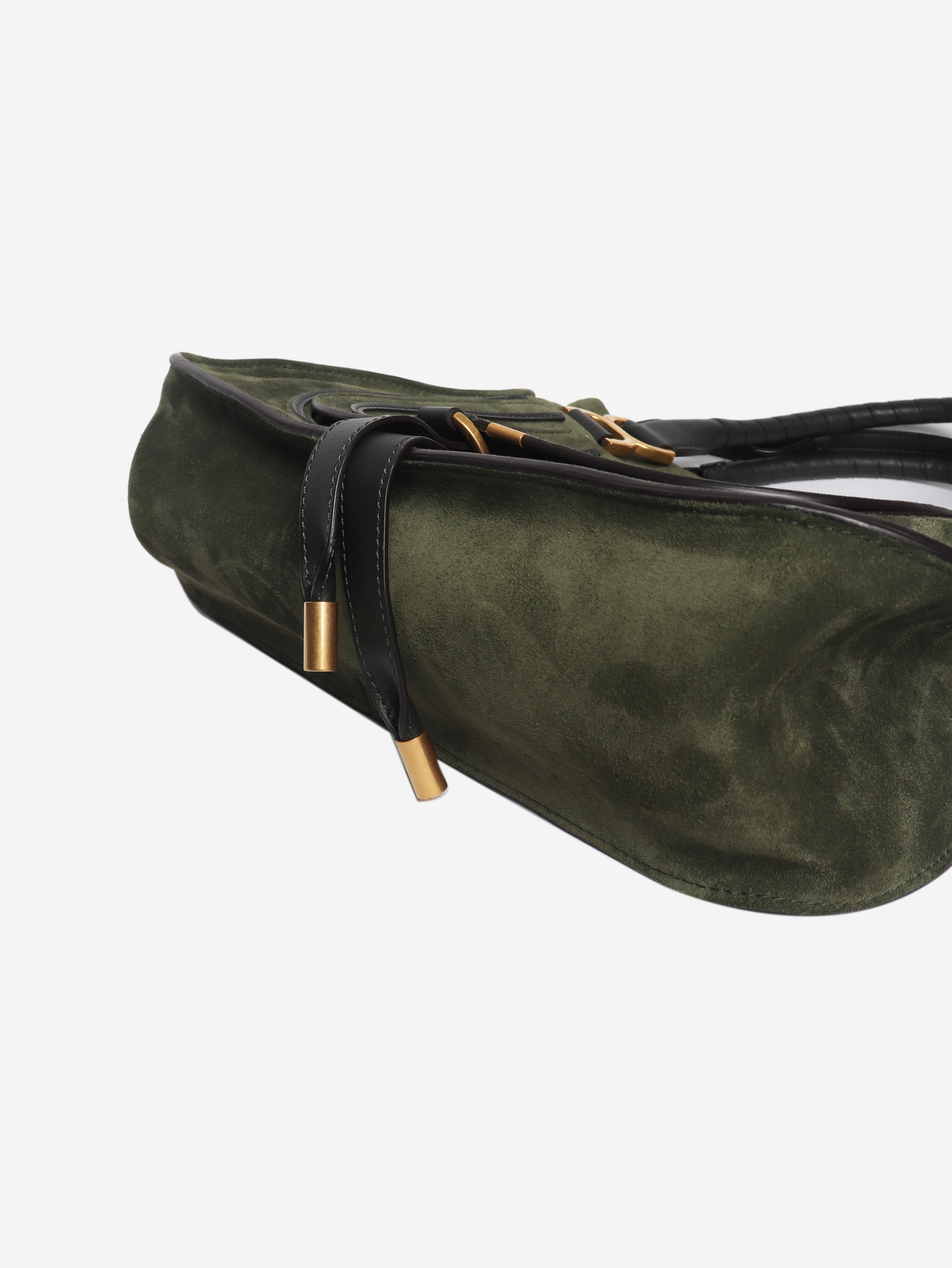 Green suede Marcie bag