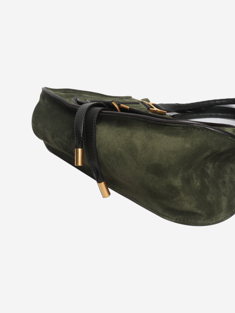Green suede Marcie bag