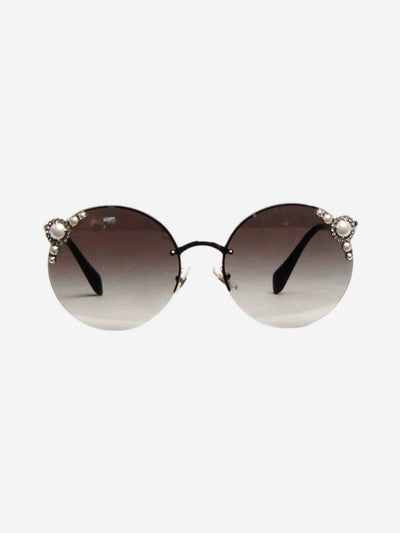 Gold pearl-embellished gradient sunglasses Sunglasses Miu Miu 