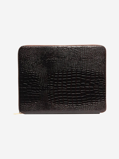 Brown A4 writing folder Clutch bags Smythson 