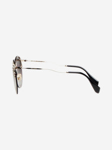 Miu Miu Gold pearl-embellished gradient sunglasses