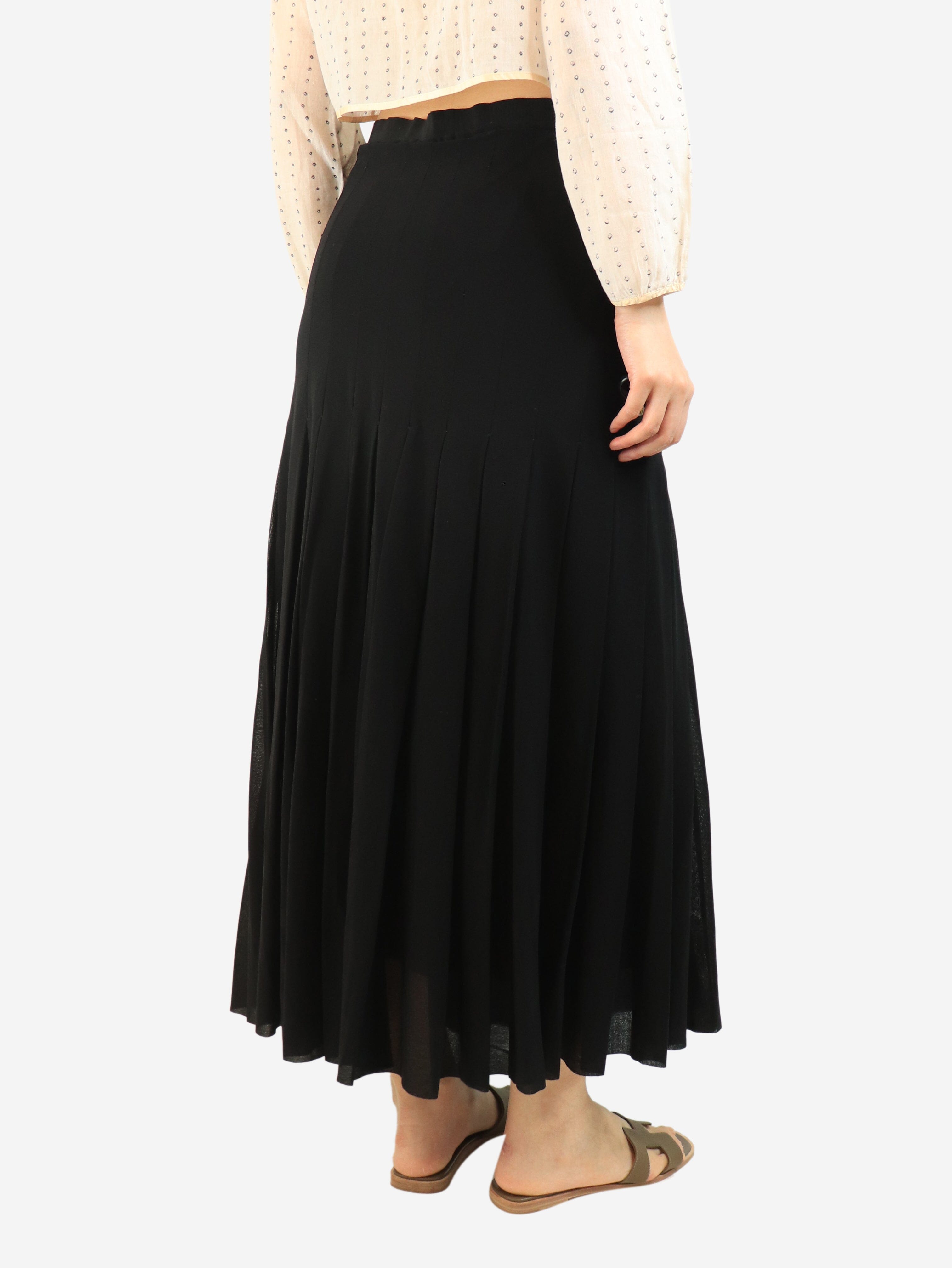Black pleated midi skirt - size UK 16 Skirts Jil Sander 