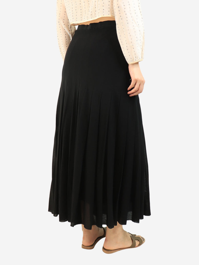 Black pleated midi skirt - size UK 16 Skirts Jil Sander 