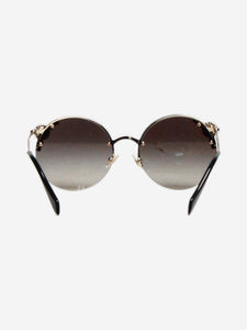 Miu Miu Gold pearl-embellished gradient sunglasses