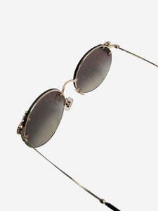 Miu Miu Gold pearl-embellished gradient sunglasses