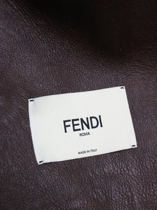 Fendi White shearling long-line gilet - size UK 8
