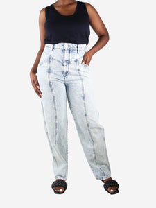 Isabel Marant Blue high-rise washed jeans - size UK 14