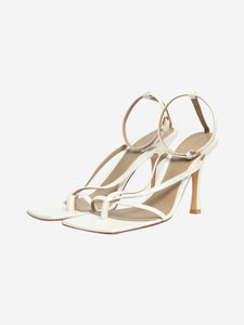 Bottega Veneta White leather thong sandals - size EU 38.5