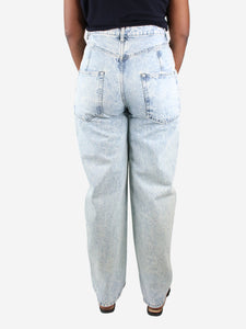 Isabel Marant Blue high-rise washed jeans - size UK 14
