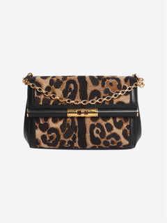 Black Marlene leopard print shoulder bag