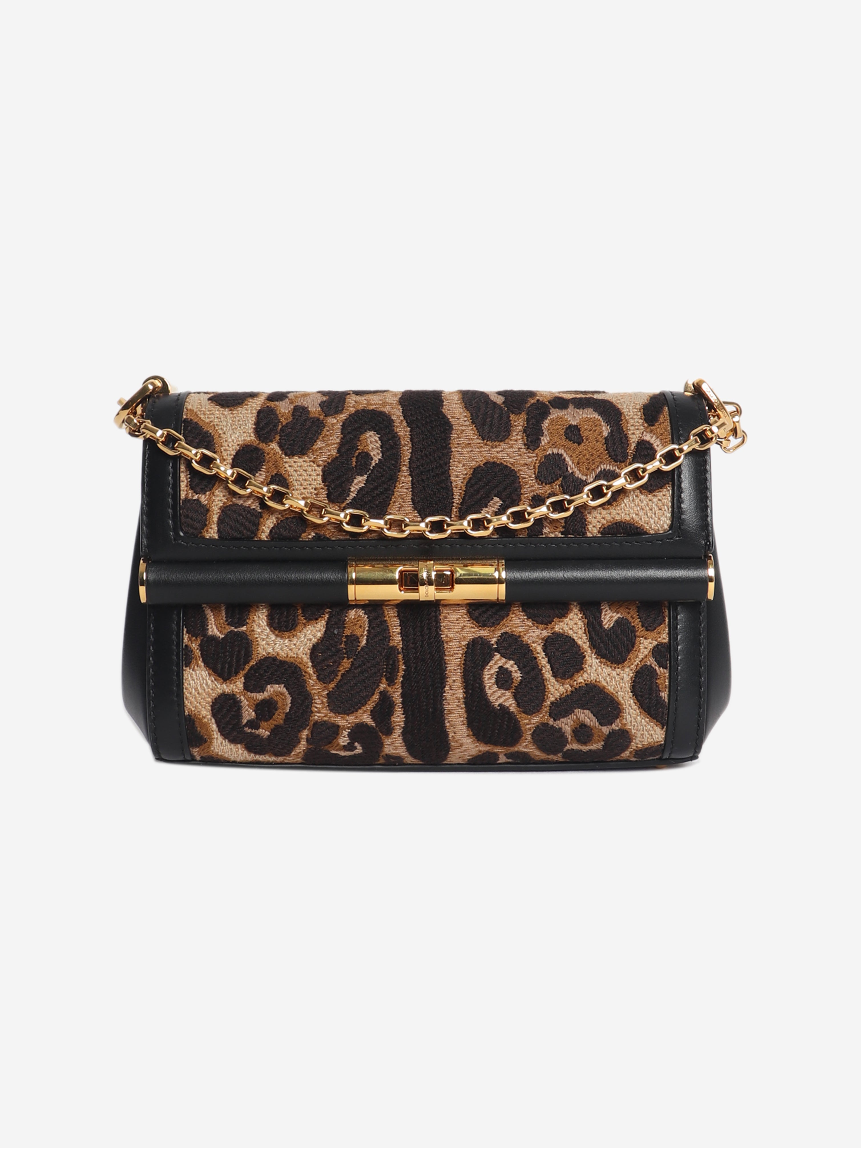 Black Marlene leopard print shoulder bag