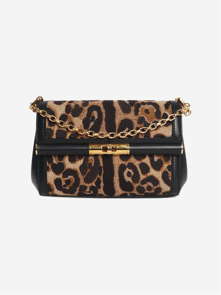 Black Marlene leopard print shoulder bag product image