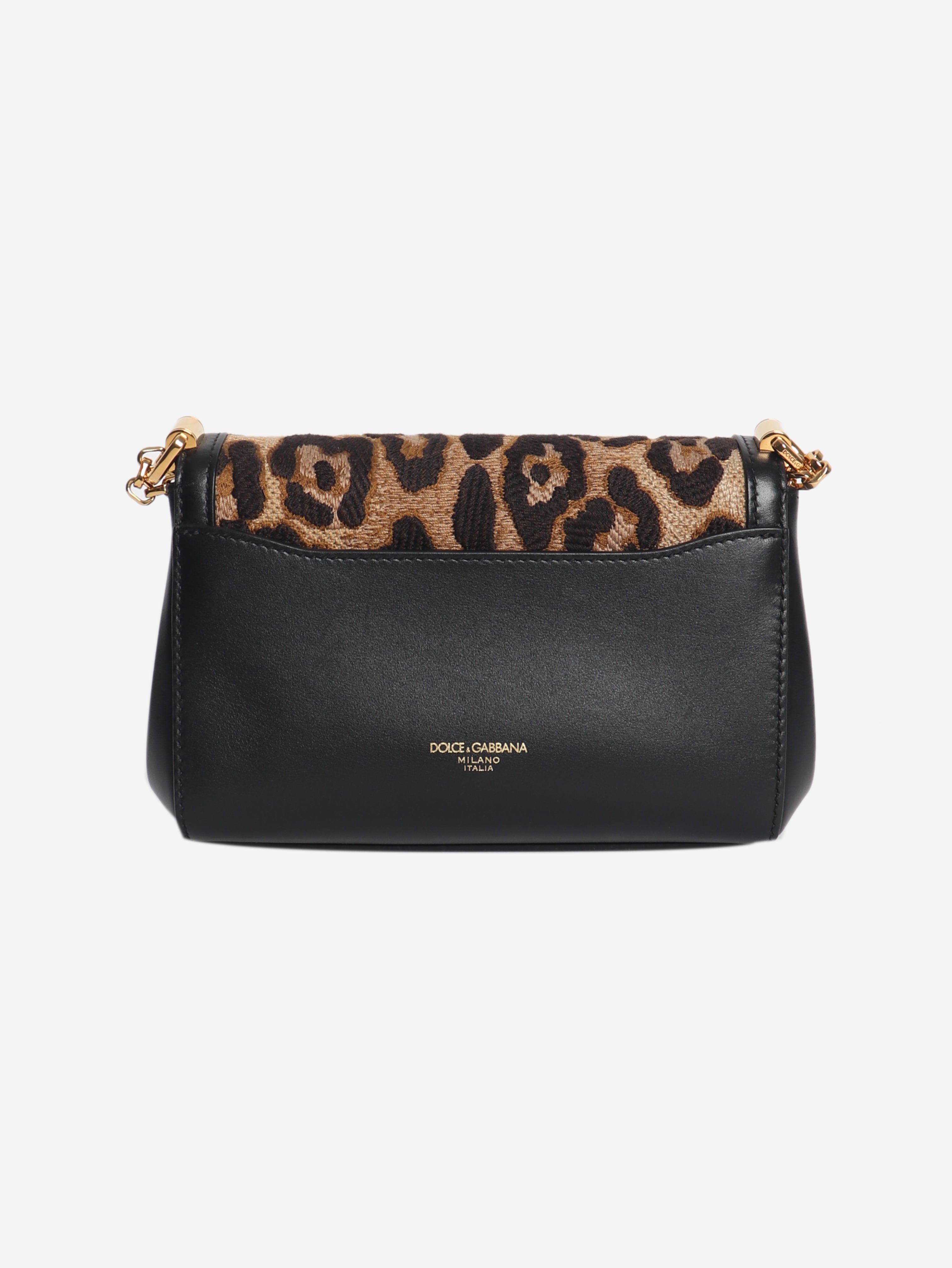 Black Marlene leopard print shoulder bag