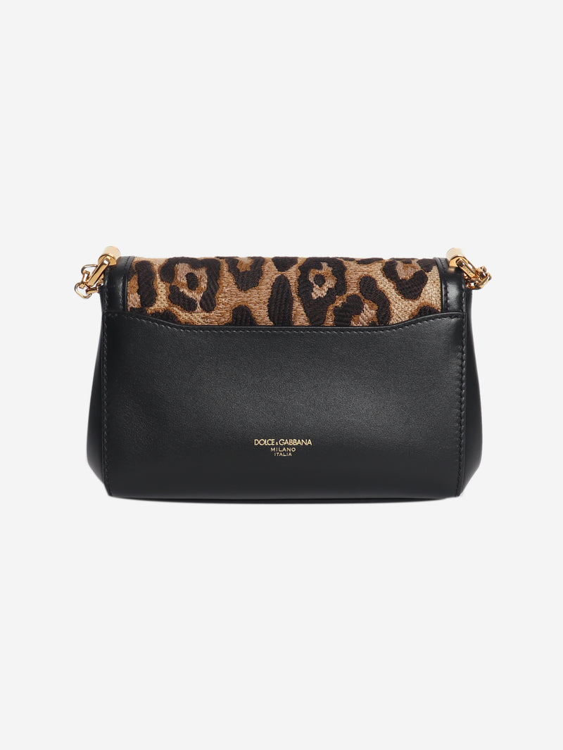 Black Marlene leopard print shoulder bag