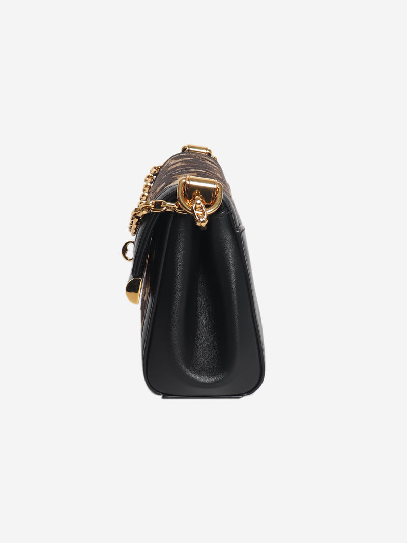 Black Marlene leopard print shoulder bag