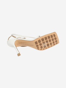Bottega Veneta White leather thong sandals - size EU 38.5