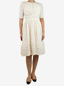 Zimmermann White Bonita midi dress - size UK 10