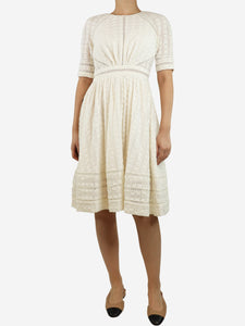 Zimmermann White Bonita midi dress - size UK 10