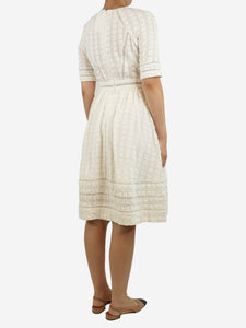 Zimmermann White Bonita midi dress - size UK 10