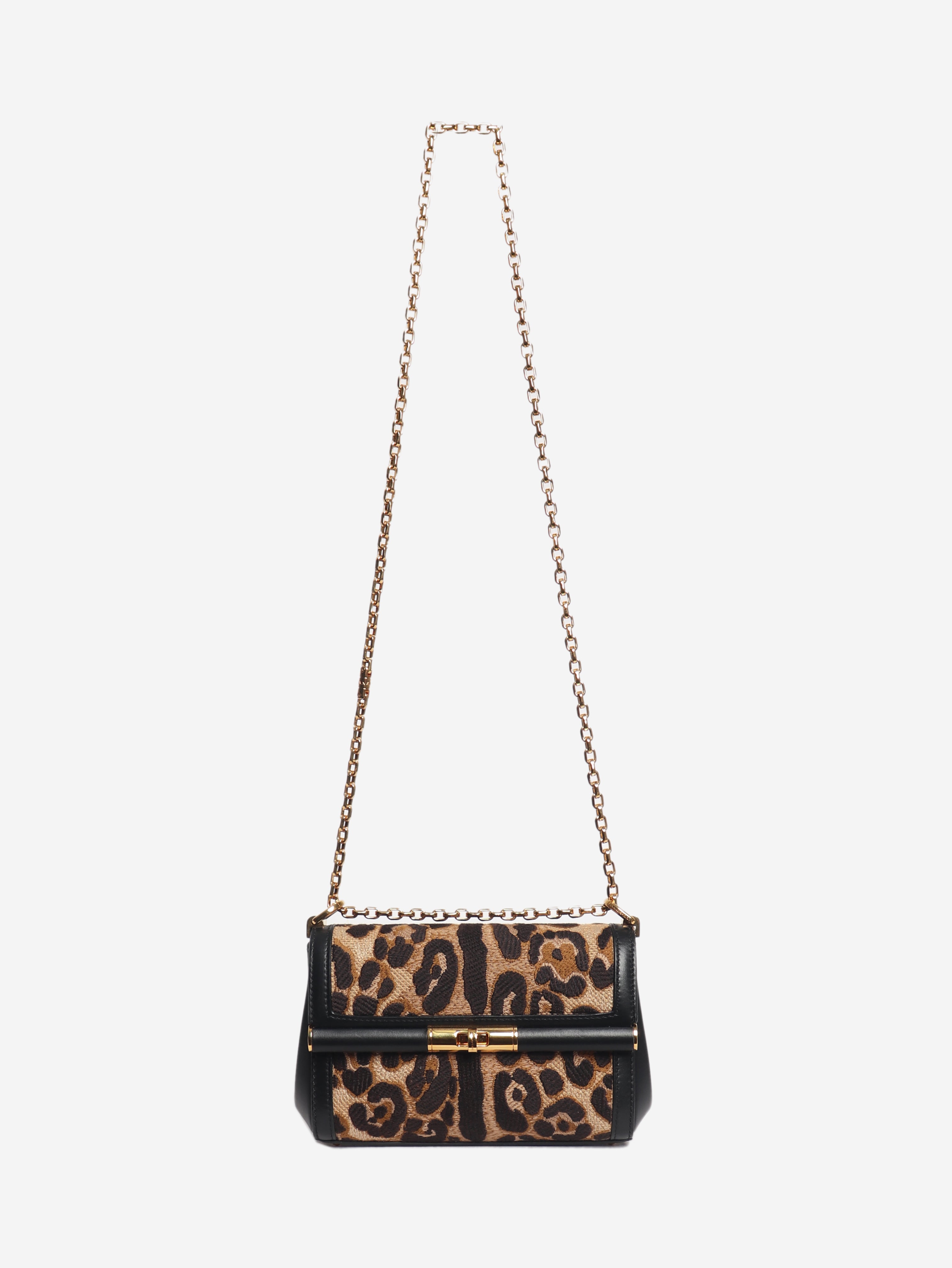Black Marlene leopard print shoulder bag