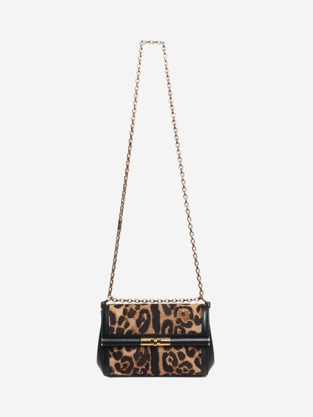 Black Marlene leopard print shoulder bag alternate image