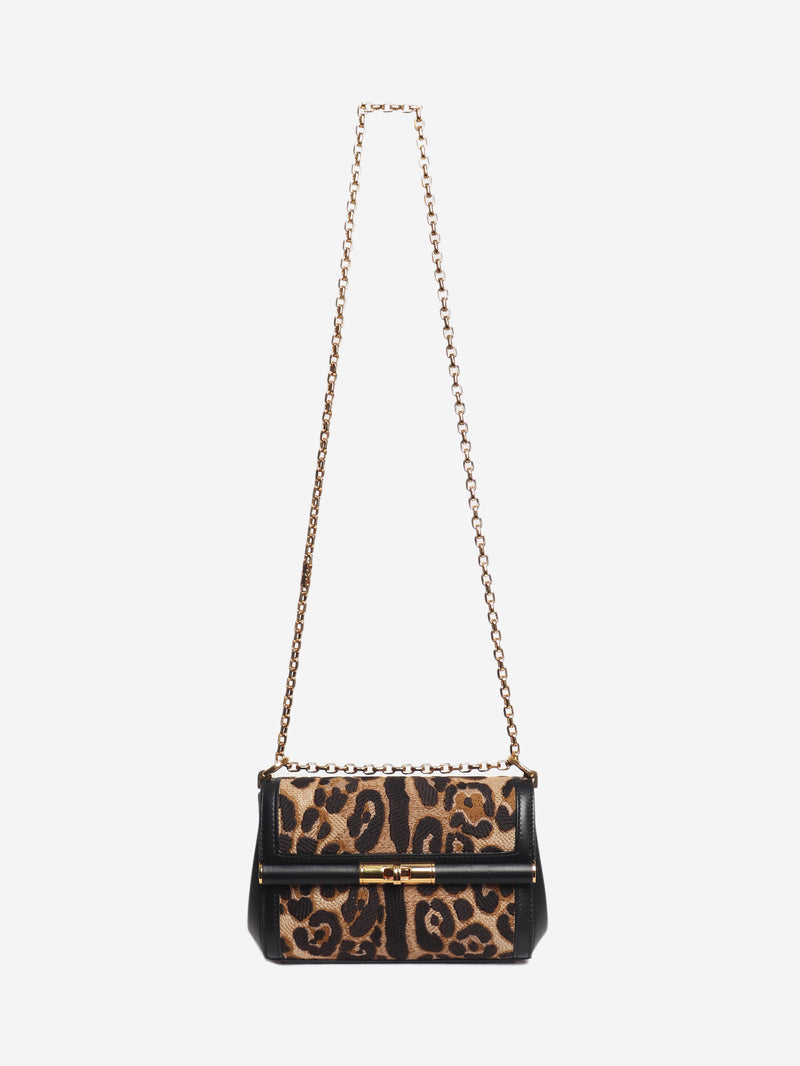 Black Marlene leopard print shoulder bag