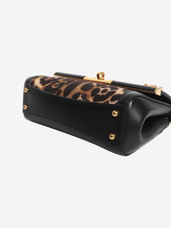 Black Marlene leopard print shoulder bag
