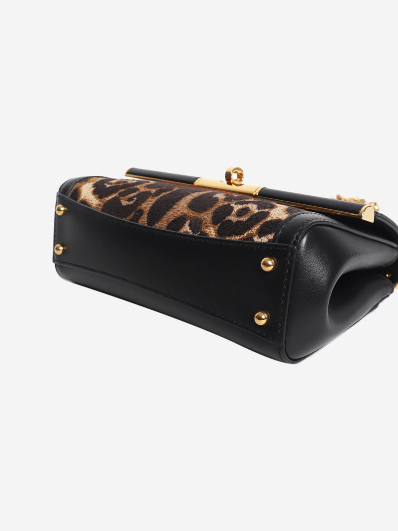 Black Marlene leopard print shoulder bag