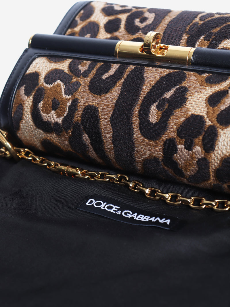 Black Marlene leopard print shoulder bag