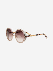 Jimmy Choo Gold round sunglasses