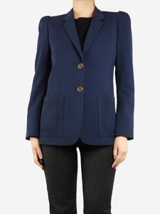 Fendi Blue padded shoulder jacket - size UK 10