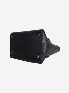 Navy glace calfskin twin pocket bag