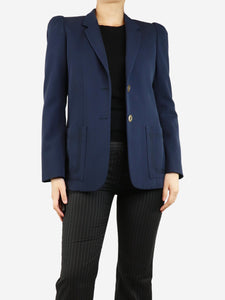 Fendi Blue padded shoulder jacket - size UK 10