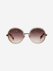 Jimmy Choo Gold round sunglasses