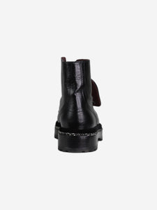 Chanel Black leather ankle boots - size EU 37