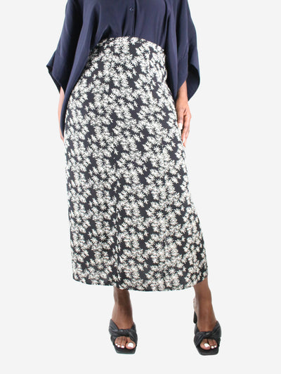 Black floral print midi skirt - One size Skirts Rixo