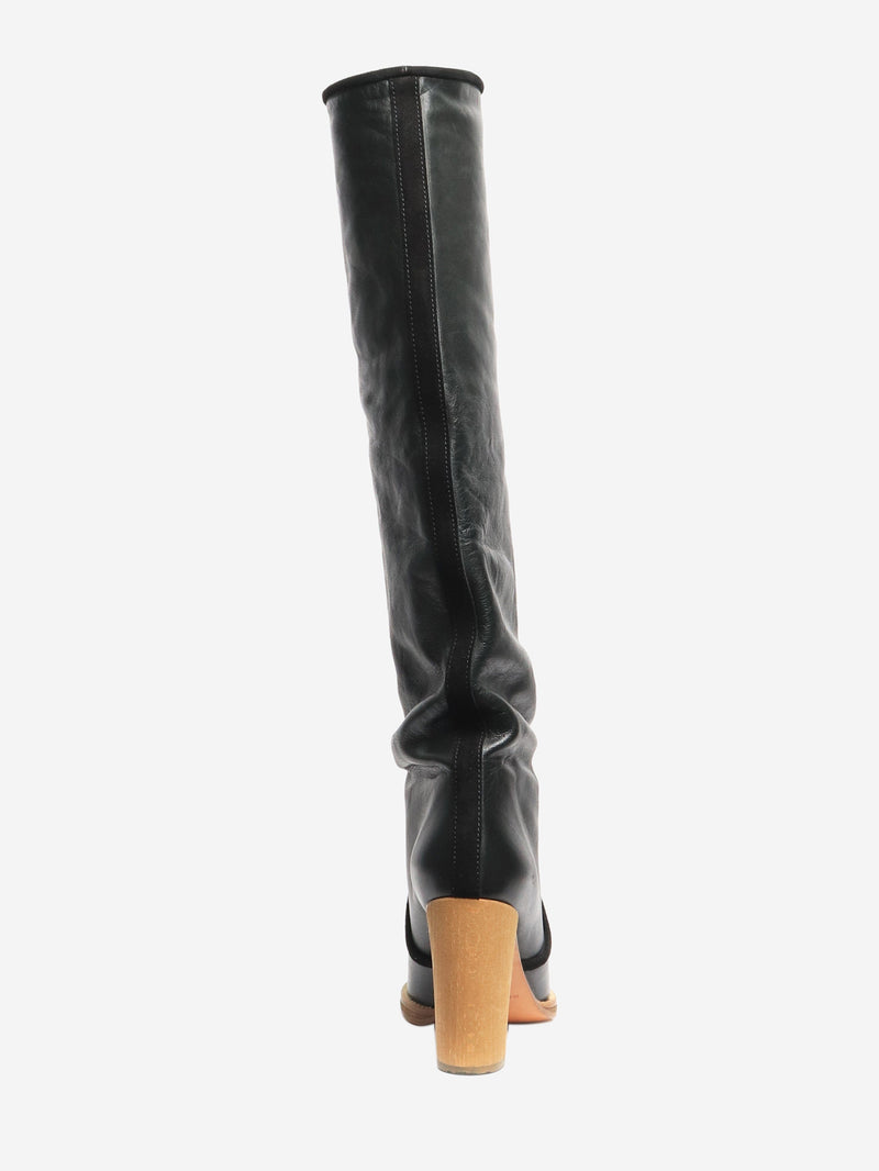 Black leather knee-high boots - size EU 38 Boots Isabel Marant 
