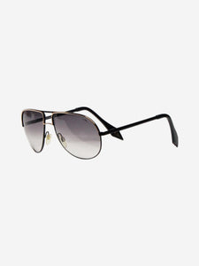 Victoria Beckham Black and gold aviator sunglasses