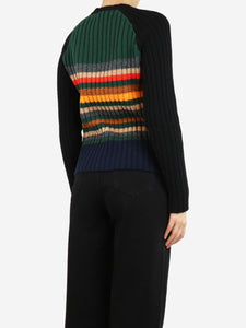 Bella Freud Multicoloured cashmere and wool-blend striped jumper - size S