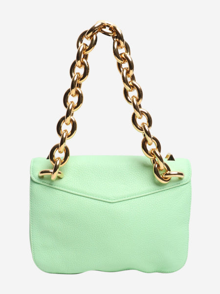 Green leather envelope crossbody bag alternate image