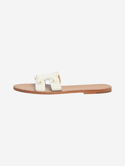 White Triomphe leather sandals - size EU 41 Flat Sandals Celine 
