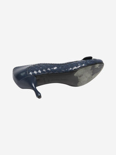 Blue Intrecciato heels - size EU 36.5 (UK 6.5) Heels Bottega Veneta 