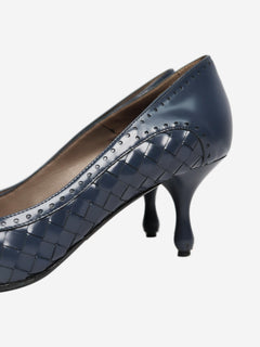 Blue Intrecciato heels - size EU 36.5 (UK 6.5) Heels Bottega Veneta 